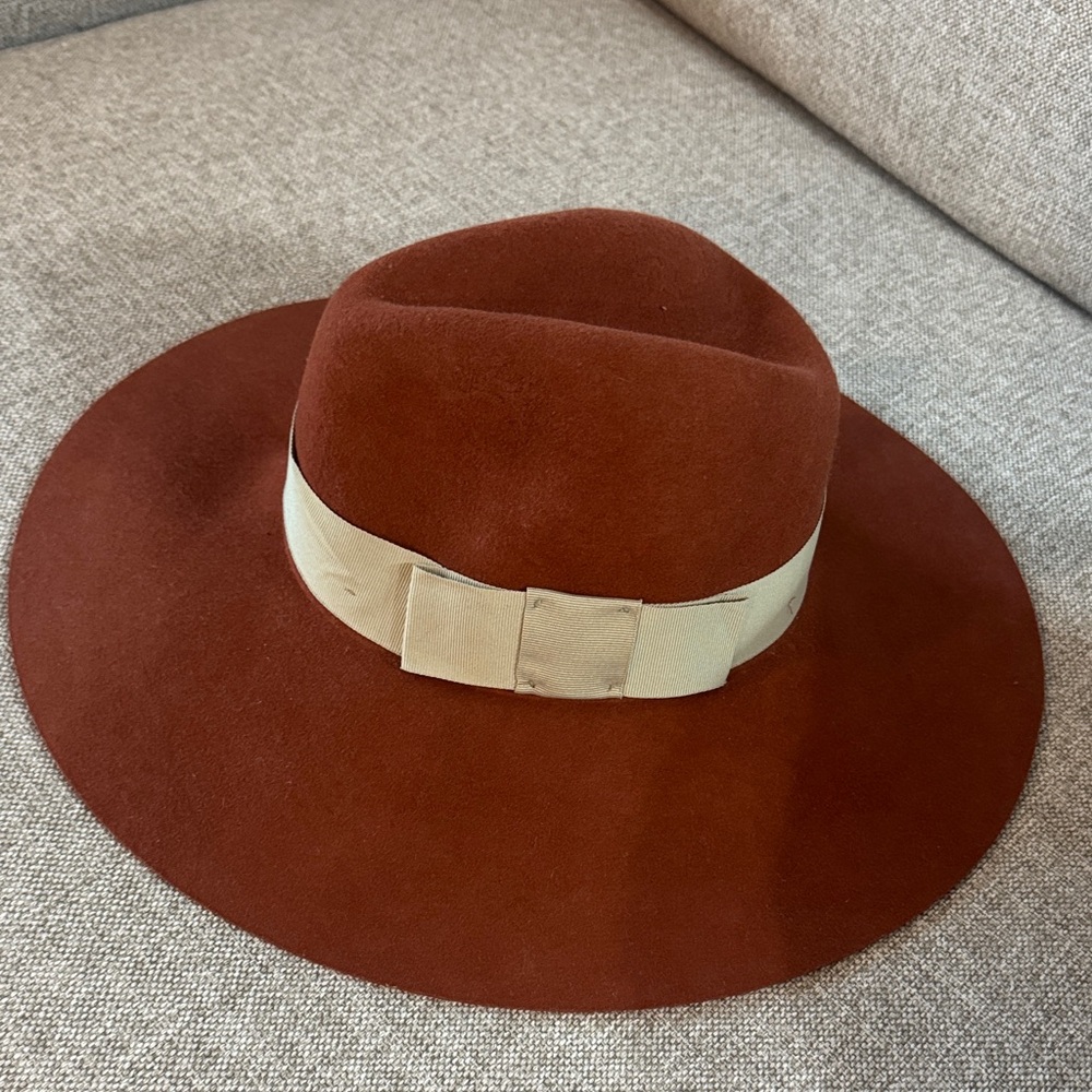 Brixton Rust Fedora with Cream Band